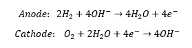 alkaline fuel cell reaction equations