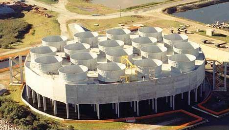 Cooling tower building